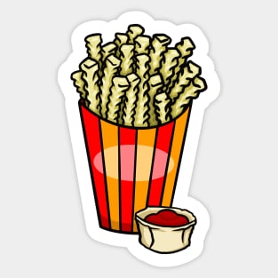 French Fries and Ketchup Sticker